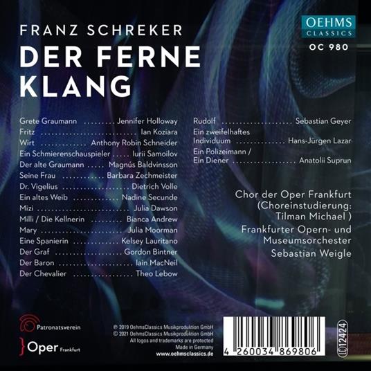 Der Ferne Klang - CD Audio di Franz Schreker - 2