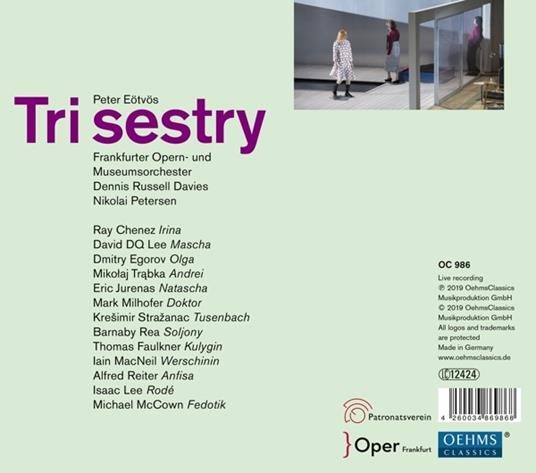 Tri Sestry - CD Audio di Peter Eötvös - 2
