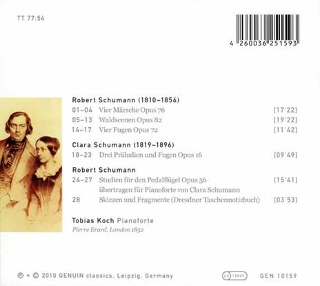 4 Märsche op.76 - Waldszenen op.82 - 4 fughe op.72 - Schizzi e frammenti - CD Audio di Robert Schumann,Tobias Koch - 2