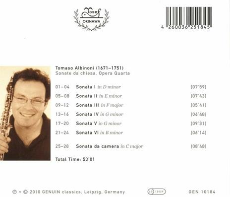 Sonate da chiesa op.4 - CD Audio di Tomaso Giovanni Albinoni - 2