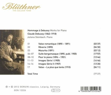 Hommage À Debussy, vol.1. Suite Bergamasque, Pour Le Piano, Valse Romantique - CD Audio di Claude Debussy - 2