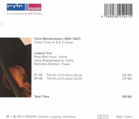 Trio n.1 Op.49, Trio n.2 Op.66 - CD Audio di Felix Mendelssohn-Bartholdy - 2