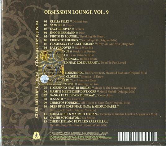 Obsession Lounge 9 - CD Audio - 2