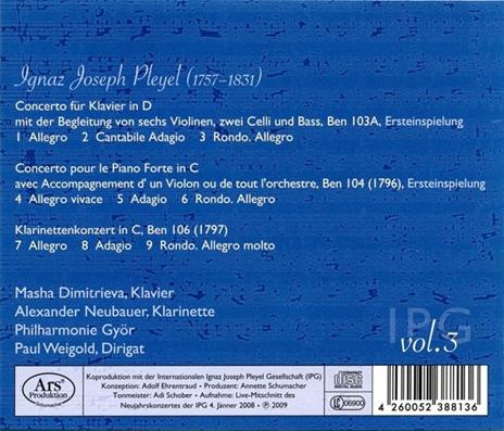 Pleyel Edition vol.3. Conc - CD Audio di Ignace Pleyel - 2