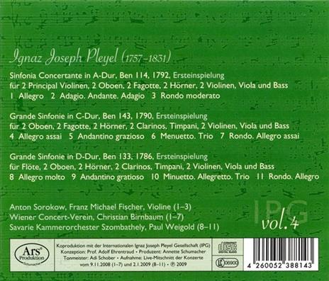 Grande Concert vol.4. Sinf - CD Audio di Ignace Pleyel - 2