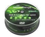 DVD-R Mediarange 4.7Gb 25pcs spindel 16x