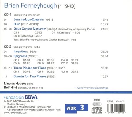 Complete Piano Works - CD Audio di Brian Ferneyhough - 2
