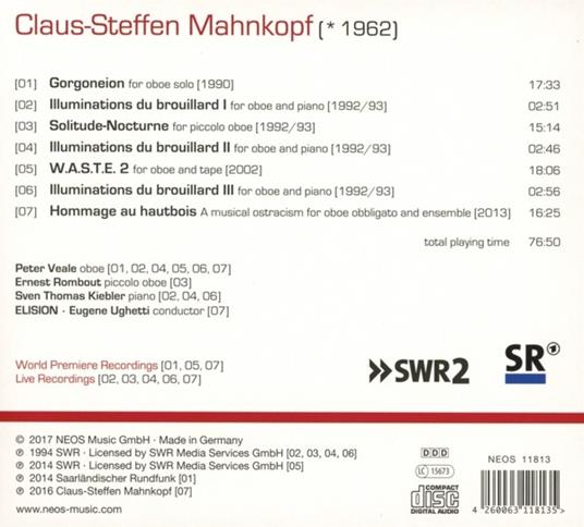 Music For Oboe - CD Audio di Claus-Steffen Mahnkopf - 2