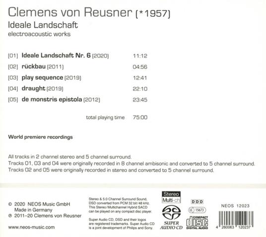 Ideale Landschaft - CD Audio di Clemens Von Reusner - 2