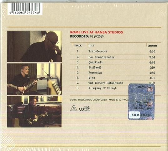Hansa Studios Session - CD Audio di Rome - 2