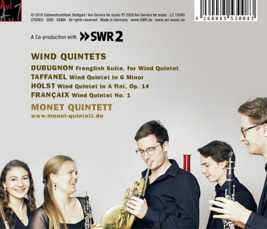Wind Quintets by Dubugnon, Taffanel, Holst & Francaix - CD Audio di Monet Quintett - 2