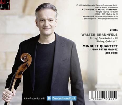 Walter Braunfels, String Quartets Nos. 1-3 & String Quintet - CD Audio di Minguet Quartett & Jens Peter Maintz - 2