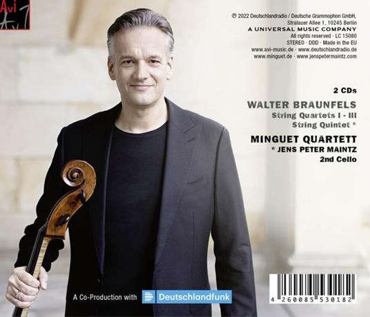 Walter Braunfels, String Quartets Nos. 1-3 & String Quintet - CD Audio di Minguet Quartett & Jens Peter Maintz - 2
