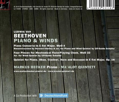 Piano & Winds - CD Audio di Ludwig van Beethoven,Markus Becker - 2