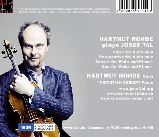 Works For Viola - CD Audio di Hartmut Rohde,Josef Tal - 2