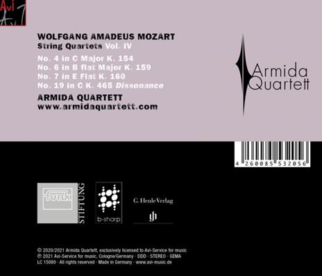 String Quartets Vol. 4 - CD Audio di Wolfgang Amadeus Mozart - 2