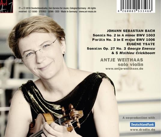 Bach & Ysaye vol.2 - CD Audio di Johann Sebastian Bach,Eugene Ysaye,Antje Weithaas - 2
