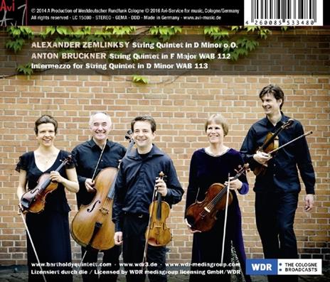 Quintetti per archi - CD Audio di Anton Bruckner,Alexander Von Zemlinsky,Bartholdy Quintet - 2
