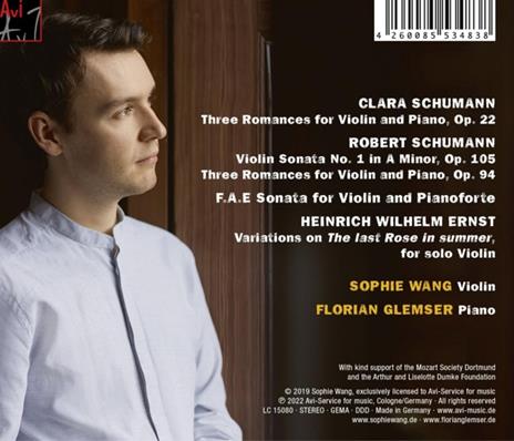 Clara & Robert Schumann - CD Audio di Sophie & Florian Glemser Wang - 2