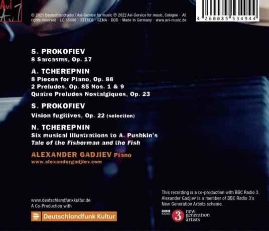 Alexander & Nikolai Tcherepnin & Prokofiev - CD Audio di Alexander Gadjiev - 2
