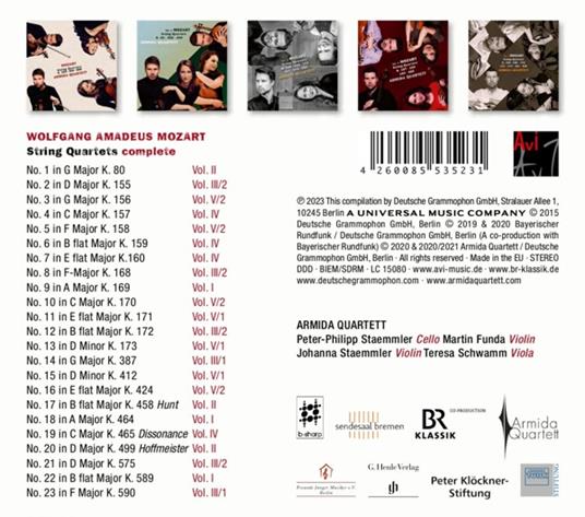 String Quartets Complete (7cd Box-Set) - CD Audio di Wolfgang Amadeus Mozart,Armida Quartett - 2
