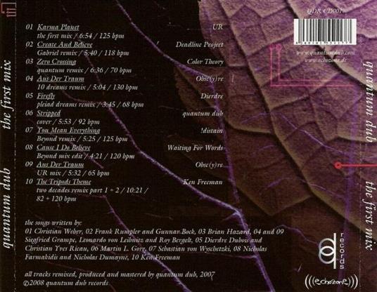 First Mix - CD Audio di Quantum Dub - 2