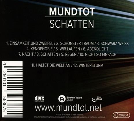 Schatten - CD Audio di Mundtot - 2