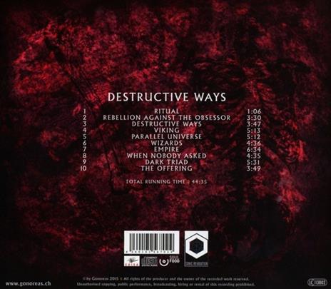 Destructive Ways - CD Audio di Gonoreas - 2
