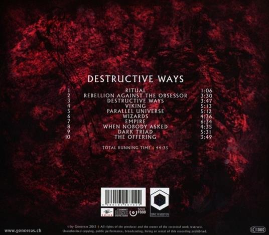 Destructive Ways - CD Audio di Gonoreas - 2