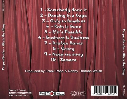 This Is the Thing No.1 - CD Audio di Purpendicular - 2