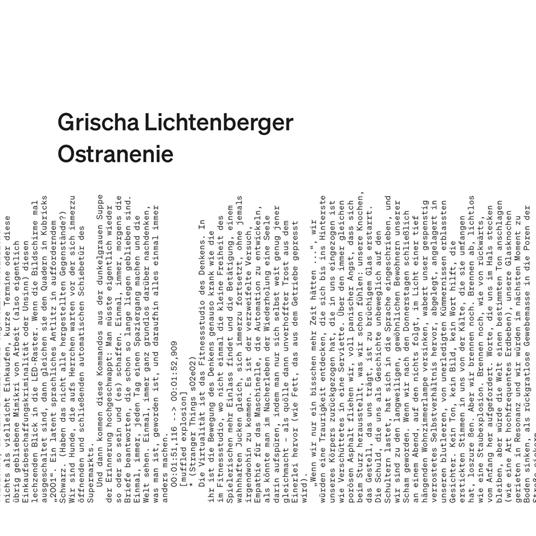 Ostranenie - CD Audio di Grischa Lichtenberger