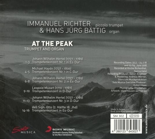 At the Peak. Musica per organo e tromba - CD Audio - 2