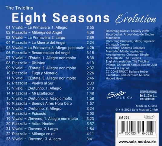 Eight Seasons Evolution - CD Audio di Twiolins - 2