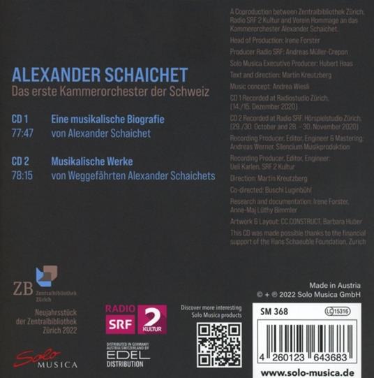 Alexander Schaichet And The First Swiss Chamber Orchestra - CD Audio di Das Erste Kammerorchester Der Schweiz - Alexander Schaichet - 2