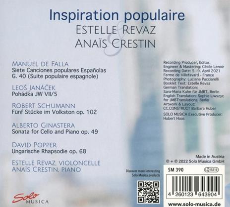 Inspiration Populaire - CD Audio di Estelle & Anais Crestin Revaz - 2