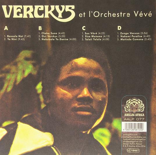 Congolese Funk, Afrobeat & Psychedelic Rumba 1969?-?1978 - Vinile LP di Verckys et l'Orchestre Vévé - 2