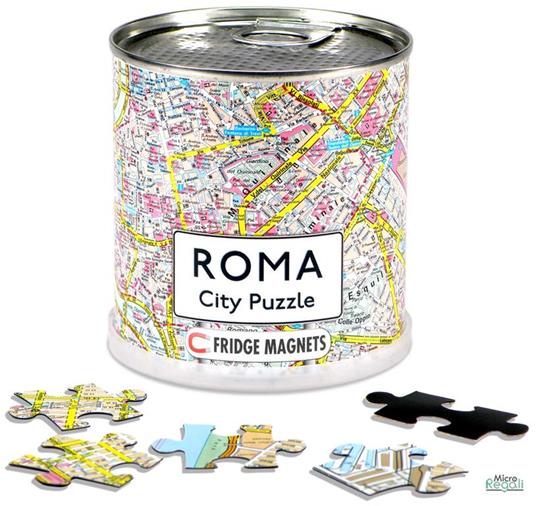 Roma City Puzzle Puzzle Magnetico Piantina Città Cm 36X24 per Bambini Età  3+