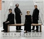 Quartetto op.59 n.2 / Quartetto K428 / 5 Pezzi op.5 - Bagatelle op.9 - SuperAudio CD ibrido di Ludwig van Beethoven,Wolfgang Amadeus Mozart,Anton Webern,Hagen Quartett
