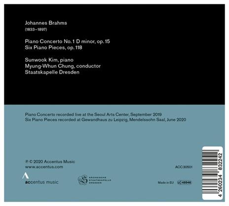 Piano Concerto N.1 - Six Piano Pieces - CD Audio di Johannes Brahms - 2