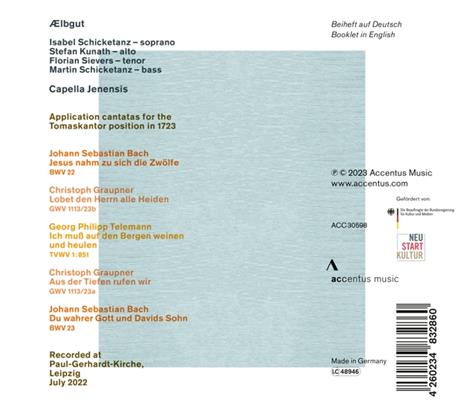 Leipzig 1723 - CD Audio di Aelbgut & Capella Jenensis - 2