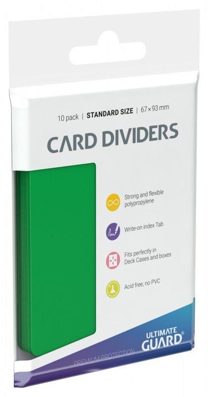 Ultimate Guard Card Dividers Standard Size Green (10)