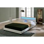 Letto imbottito coriumcon illuminazione LED Letto moderno similpelle con rete a doghe di legno letto matrimoniale