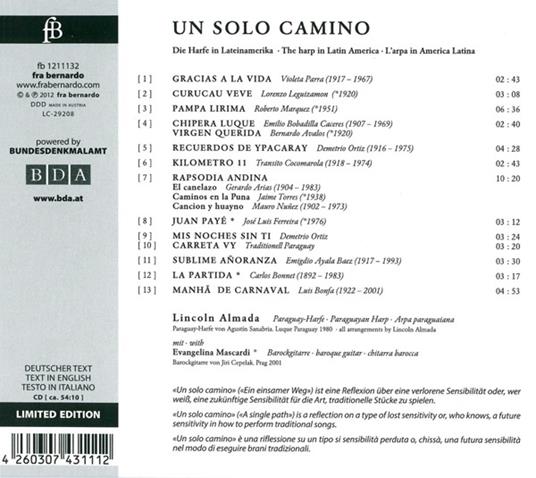 Un Solo Camino - CD Audio di Lincoln-Evangelin Almada - 2