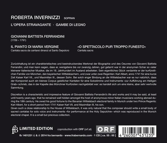 Al Santo Sepolcro - CD Audio di G.B. Ferrandini - 2