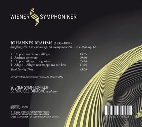 Sinfonia n.1 - CD Audio di Johannes Brahms - 2