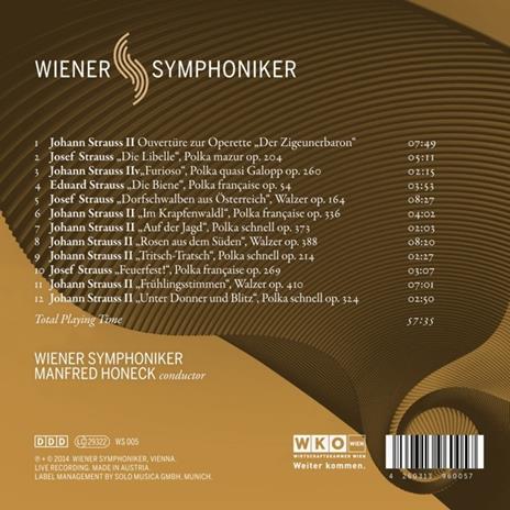Manfred Honeck Conducts Strauss - CD Audio di Johann Strauss,Wiener Symphoniker,Manfred Honeck - 2