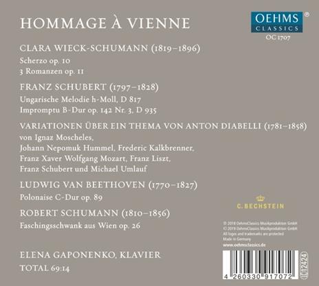 Wieck-Schumann - Schubert - Diabelli.. - CD Audio di Elena Gaponenko - 2