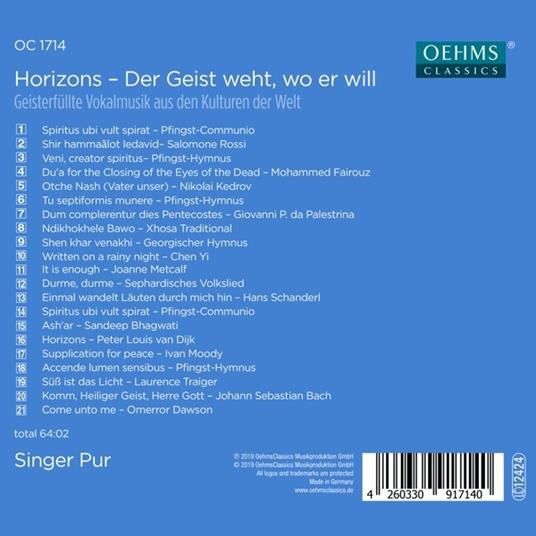 Horizons - CD Audio di Singer Pur - 2