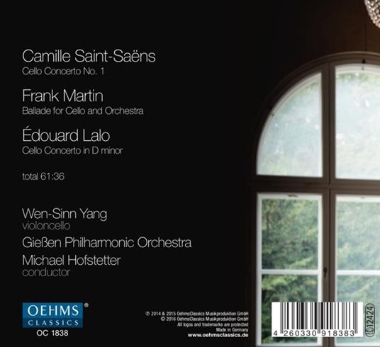 Saint-Saens-Lalo-Martin - CD Audio di Wen-Sinn Yang - 2