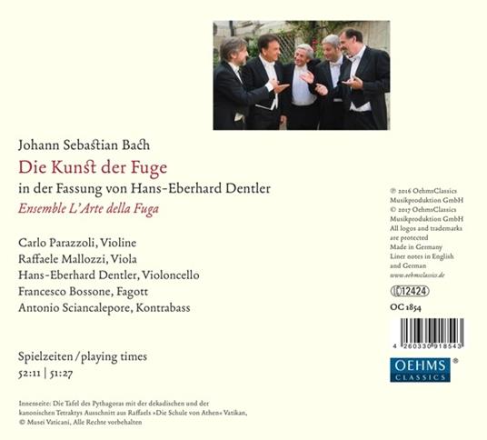 L'arte Della Fuga (Die Kunst der Fuge) - CD Audio di Johann Sebastian Bach - 2